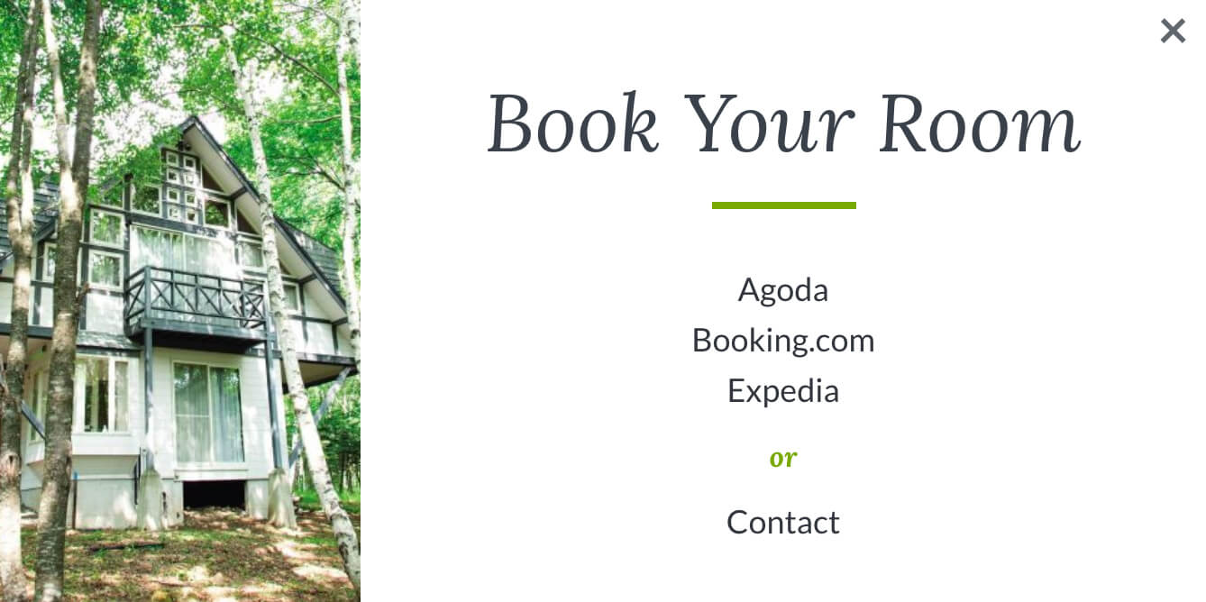 Izumigo's booking modal